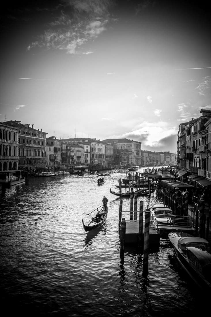A gondola on the Grand Canal